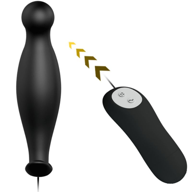 Pretty Love - Plug Anal De Silicone 12 Modos De Vibrao Preto - Image 8