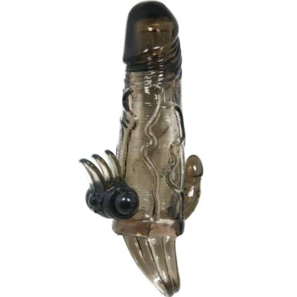 Baile - Capa Para Pénis Brave Man Com Estimulação Clitórica E Anal Dupla Bala Preta 16.5 Cm
