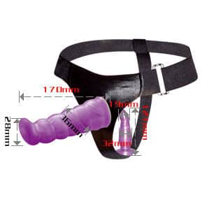 Baile - Arnês Anal E Vaginal Fêmea Lilac Gpoint 17 Cm