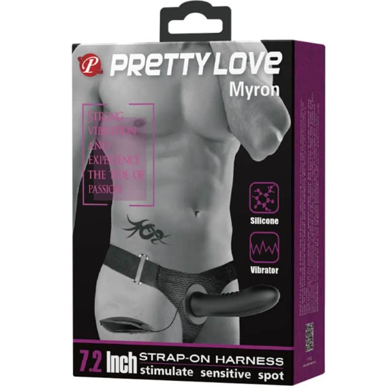 Pretty Love - Myron Strap On Com Vibrao E Dildo Oco - Image 7