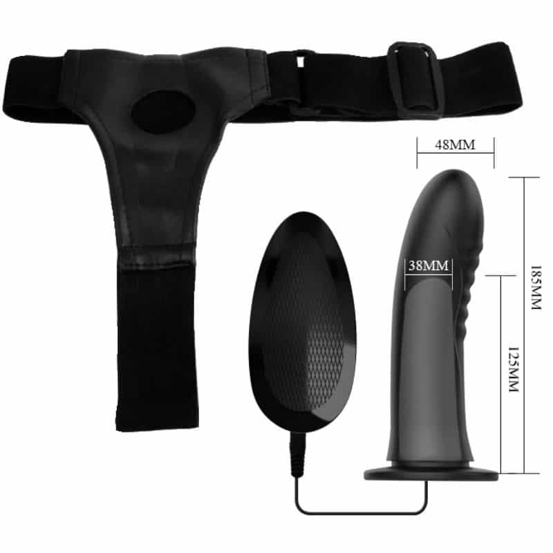 Pretty Love - Myron Strap On Com Vibrao E Dildo Oco - Image 9