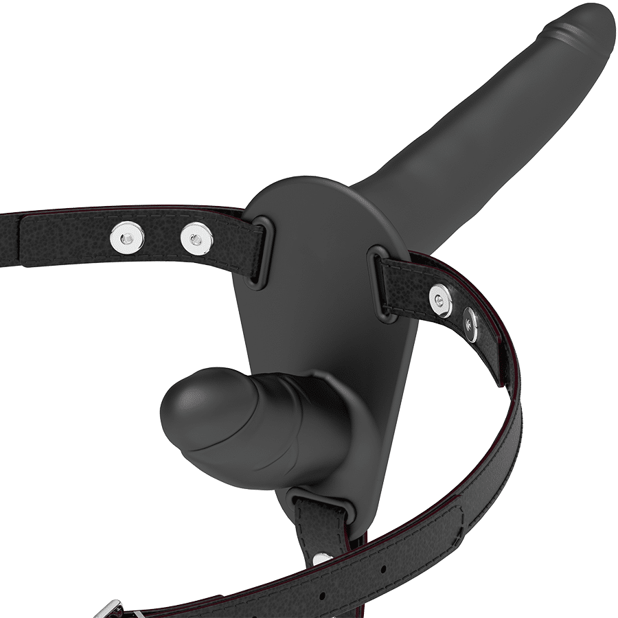 Fetish Submissive Harness - Penetração Dupla Preta - Image 2