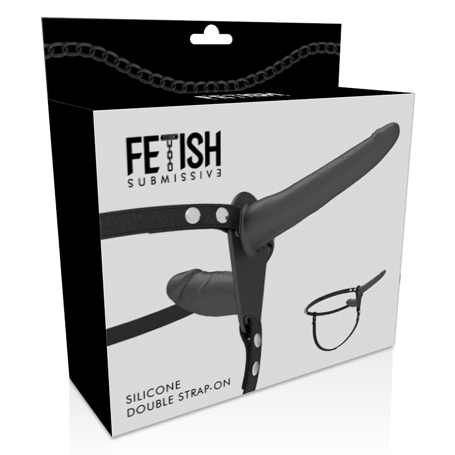 Fetish Submissive Harness - Penetração Dupla Preta - Image 5