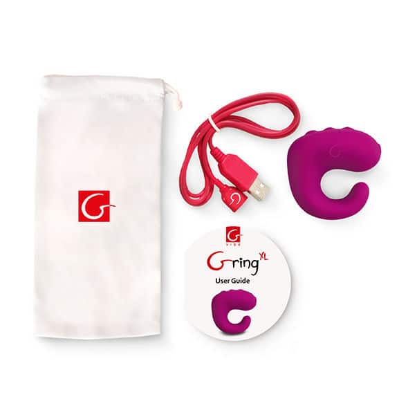 G-Vibe - Fun Toys Gring Anel Vibrador Xl Framboesa Doce - Image 2