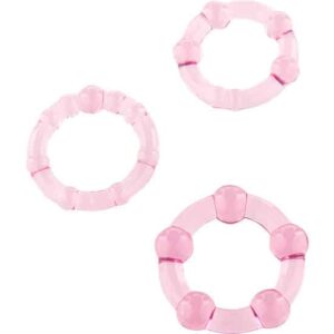 Seven Creations - Conjunto De Três Anéis Para Pênis Rosa