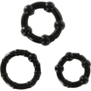 Seven Creations - Conjunto De Três Anéis De Pénis Pretos