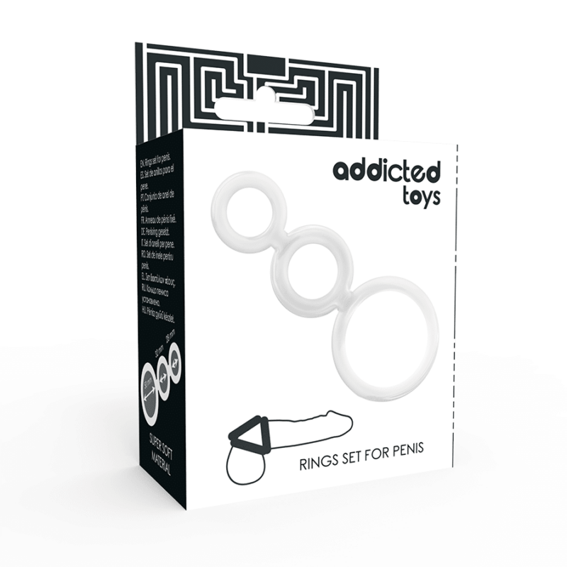 Addicted Toys - Conjunto De Anéis - Para Pênis Transparente - Image 4