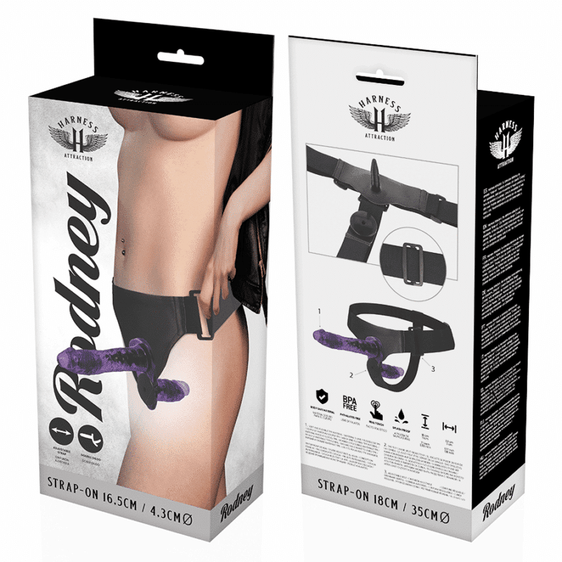 Harness Attraction - Rodney Dupla Penetraci N Vibrador 18 X 3,5 Cm - Image 6