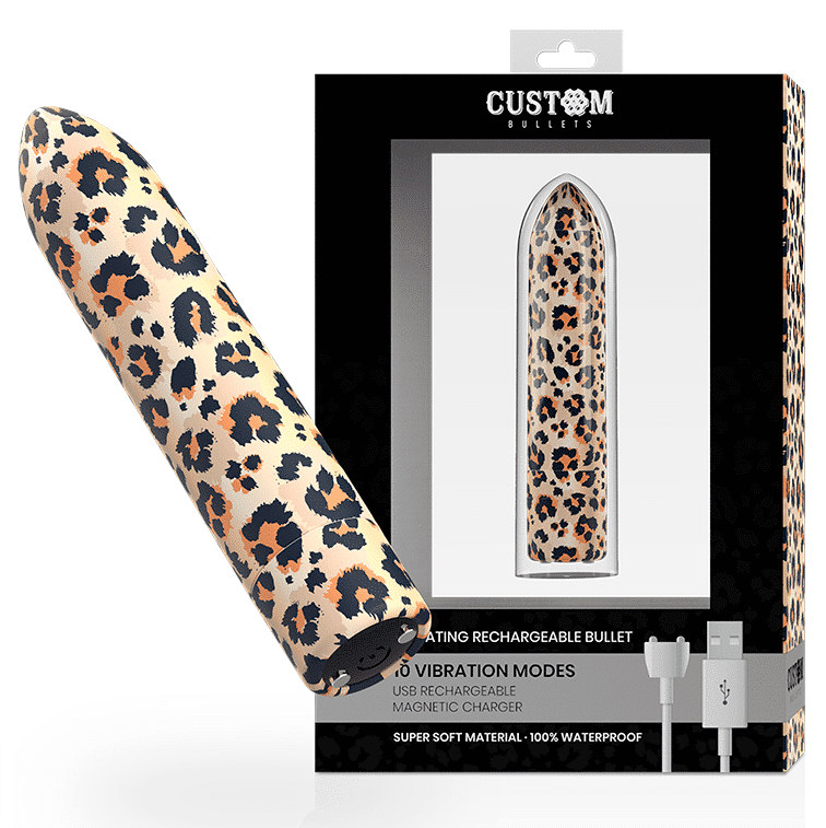 Custom Bullets - Balas Personalizadas Balas Recarregáveis Leopardo 10 Intensidades - Image 2