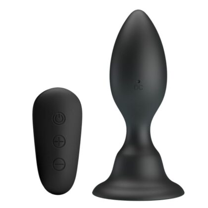 Mr Play - Plug Anal Com Controle Remoto Vibrao Preto