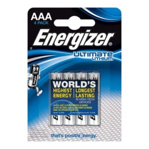 Energizer - Ultimate Lítio Aaa L92 Lr03 1,5v *4