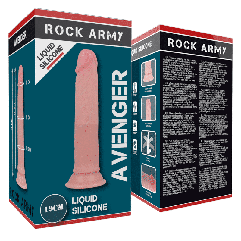 Rockarmy - Arnês + Dildo Silicone Líquido Premium Avenger 19 Cm -O- 3.98 Cm - Image 7