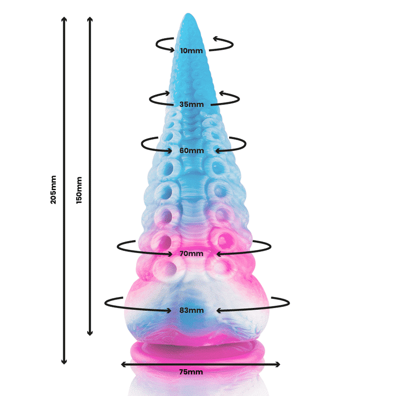 Epic - Dildo De Tentáculo Azul Phorcys Tamanho Grande - Image 5