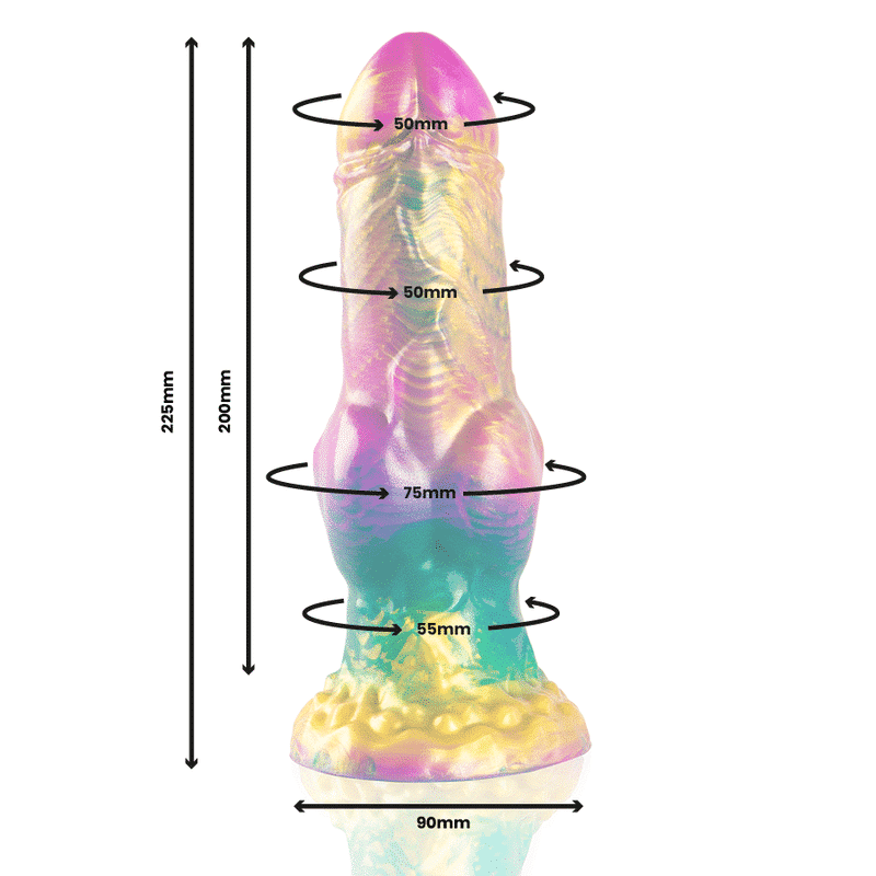 Epic - Iris Dildo Com Testículos De Prazer Arco-Íris - Image 3