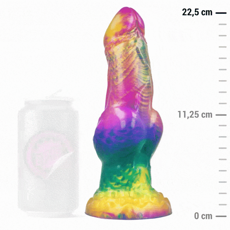 Epic - Iris Dildo Com Testículos De Prazer Arco-Íris