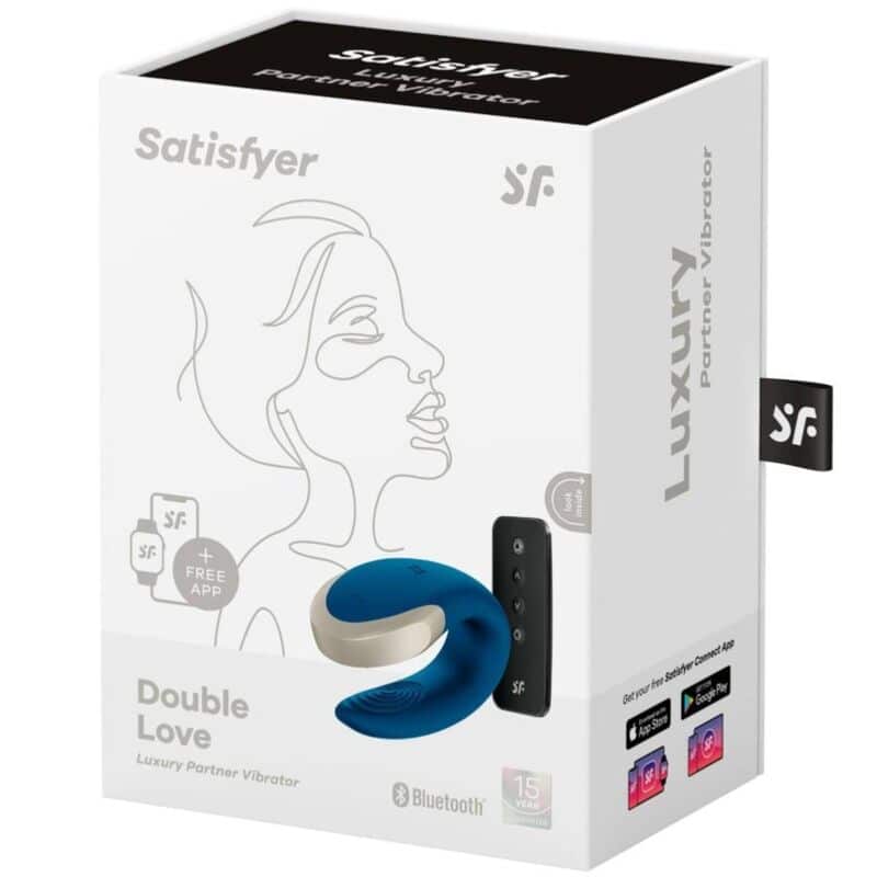 Satisfyer - Vibrador Double Love Luxury Partner Azul - Image 5