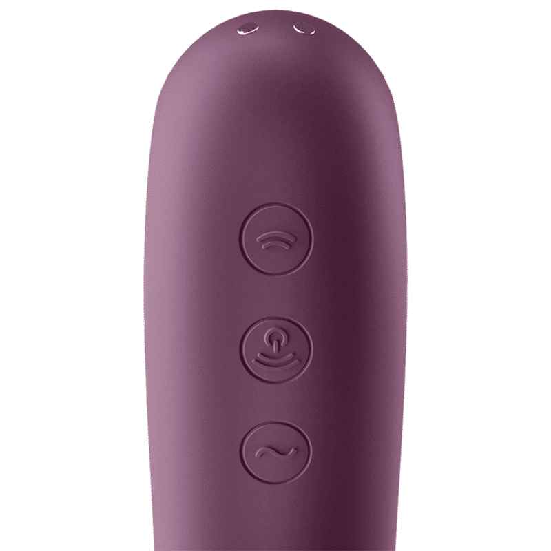 Satisfyer - Vibrador Dual Kiss Air Pulse Vinho Tinto - Image 3