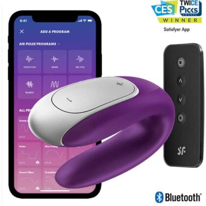 Satisfyer - Vibrador Double Fun Partner Roxo