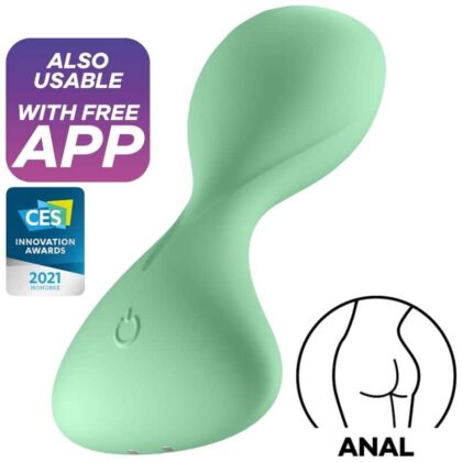 Satisfyer - Aplicativo De Plugue Vibratório Trendsetter Verde