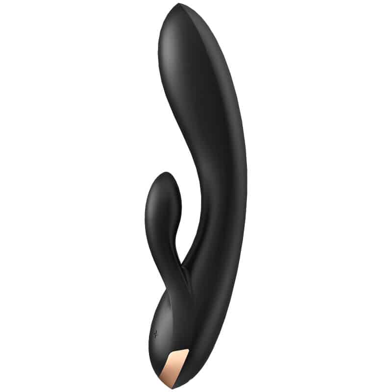 Satisfyer - Aplicativo Vibrador Double Flex Preto - Image 2