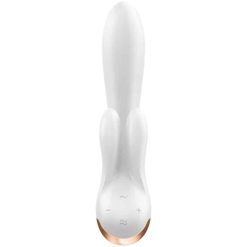 Satisfyer - Aplicativo Vibrador Double Flex Branco - Image 3