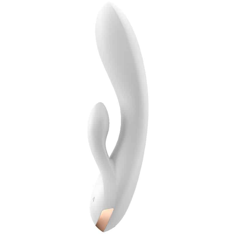 Satisfyer - Aplicativo Vibrador Double Flex Branco - Image 2