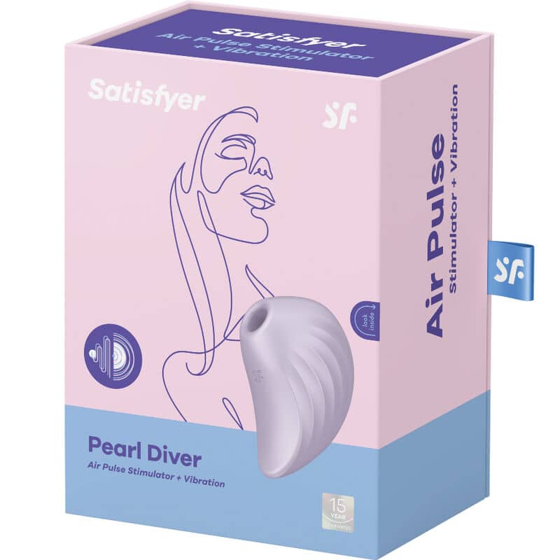 Satisfyer - Estimulador E Vibrador De Pulso De Ar Pearl Diver Violeta - Image 4