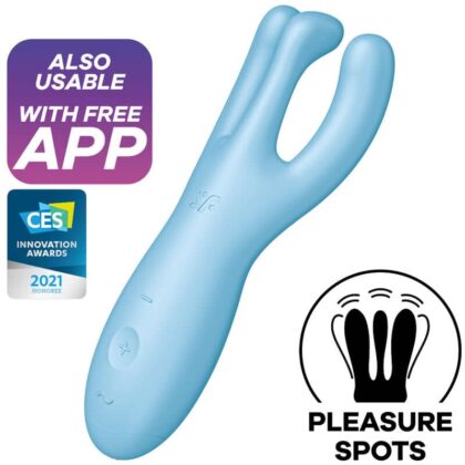 Satisfyer - App Vibrador Threesome 4 Azul