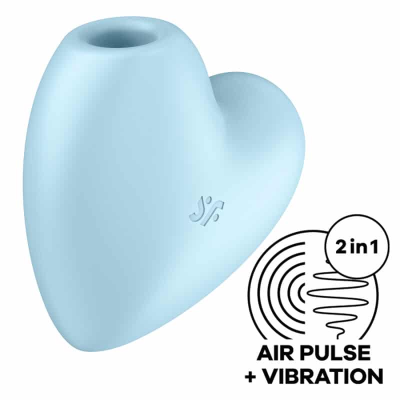 Satisfyer - Estimulador E Vibrador Cutie Heart Air Pulse Azul