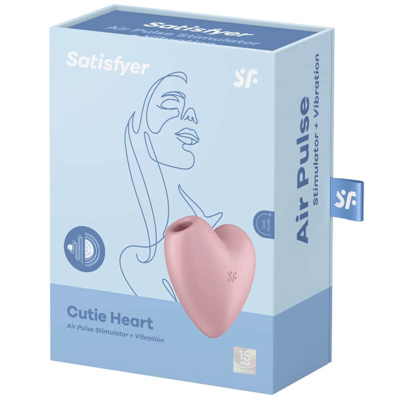 Satisfyer - Estimulador E Vibrador Cutie Heart Air Pulse Rosa - Image 4