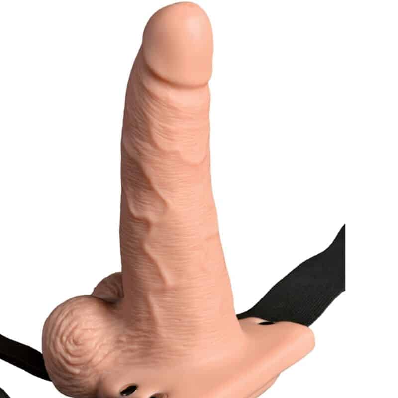 Fetish Fantasy Series - Arnês Ajustvel Com Controle Remoto Pênis Realista Com Testículos Recarregveis E Vibrador 15 Cm - Image 2