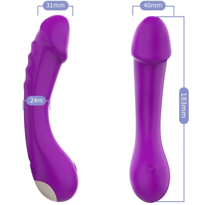 Armony - Dildo Vibrador Ponto-G Silicone Roxo - Image 3