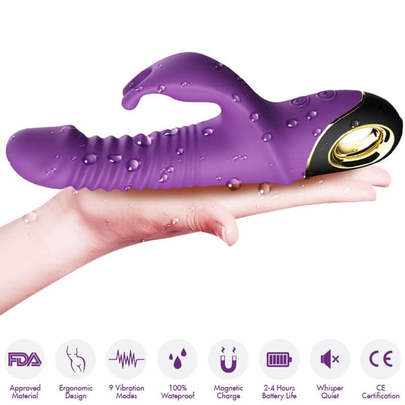 Armony - Zing Dildo Vibrador Coelho Roxo - Image 4