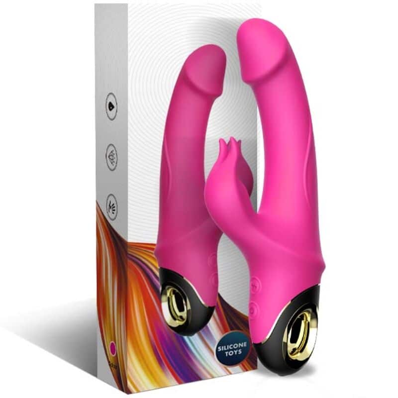 Armony - Meteror Dildo Vibrador Coelho Rotator Fúcsia - Image 5