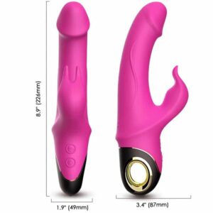 Armony - Meteror Dildo Vibrador Coelho Rotator Fúcsia