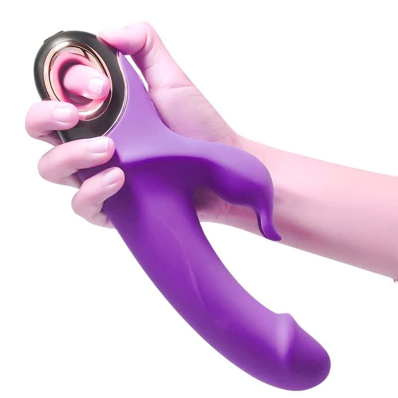 Armony - Meteror Dildo Vibrador Coelho Rotator Roxo - Image 4