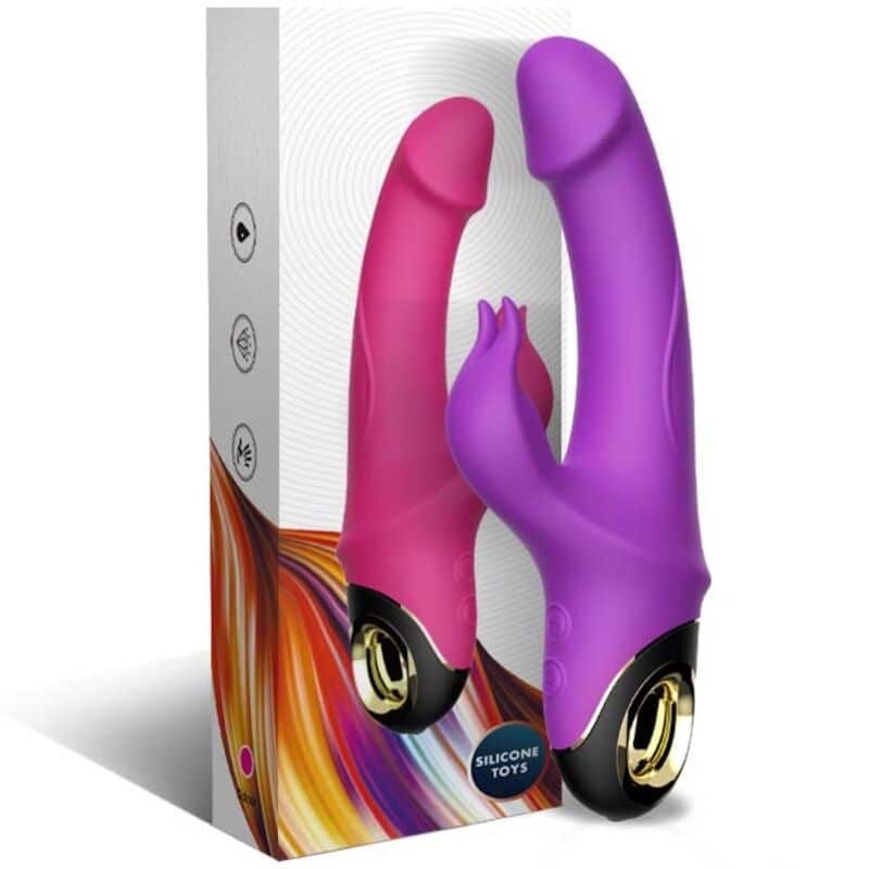 Armony - Meteror Dildo Vibrador Coelho Rotator Roxo - Image 5