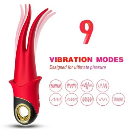 Armony - Shadow Vibrador Dupla Cabeça Provocando Vermelho