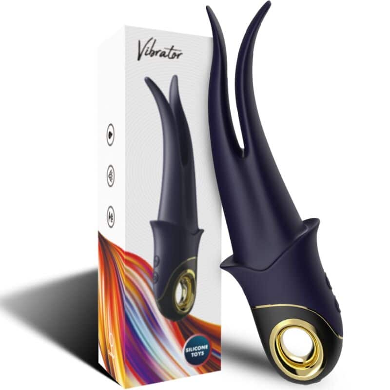 Armony - Shadow Vibrador Dupla Cabeça Provocando Azul - Image 6