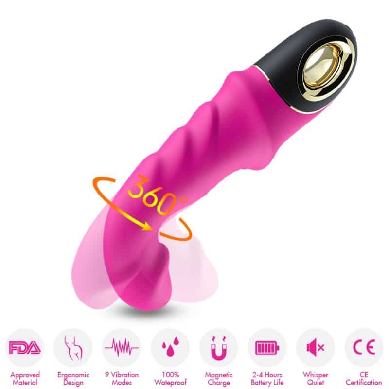 Armony - Joyblade Dildo Vibrador Rotador Fúcsia - Image 3