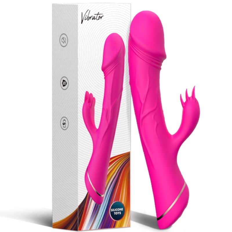Armony - Dildo Vibrador Coelho Silicone Fúcsia - Image 6