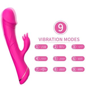 Armony - Dildo Vibrador Coelho Silicone Fúcsia