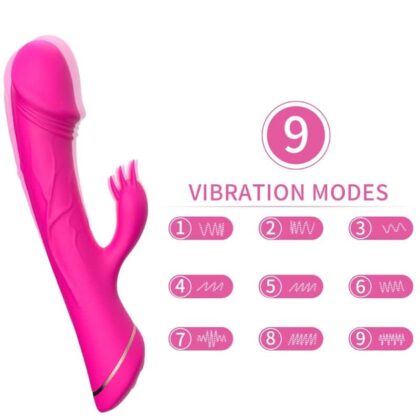 Armony - Dildo Vibrador Coelho Silicone Fúcsia
