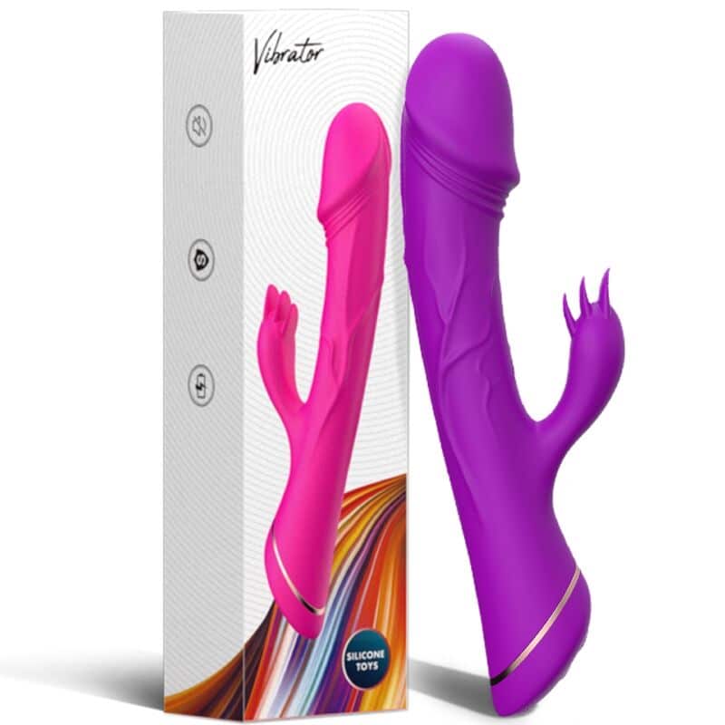 Armony - Dildo Vibrador Coelho Silicone Roxo - Image 6