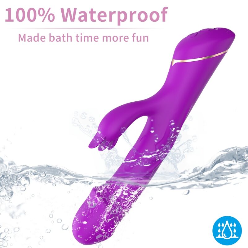 Armony - Dildo Vibrador Coelho Silicone Roxo - Image 3