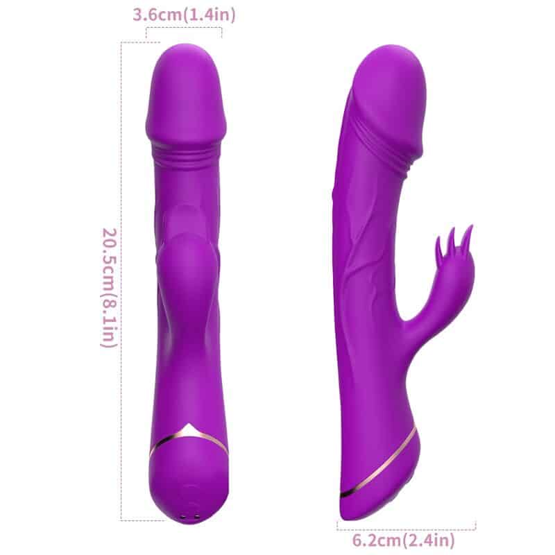 Armony - Dildo Vibrador Coelho Silicone Roxo - Image 4