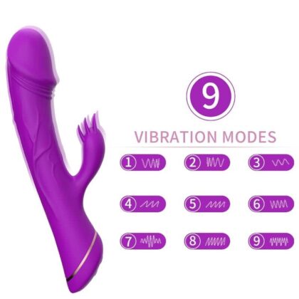 Armony - Dildo Vibrador Coelho Silicone Roxo