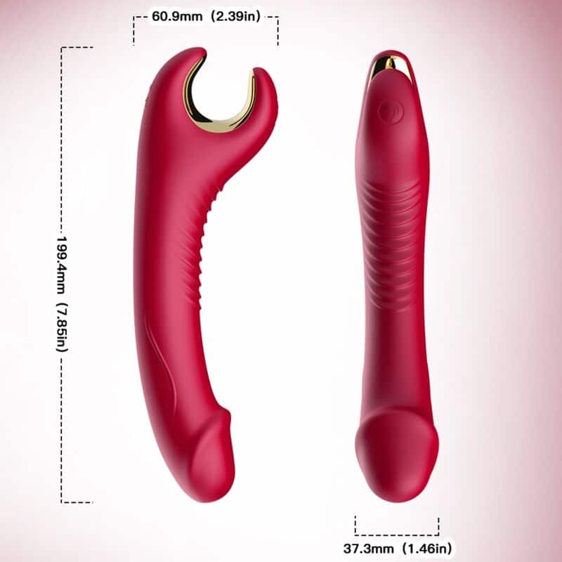 Armony - Prince Dildo Vibrador E Rotator Vermelho - Image 3
