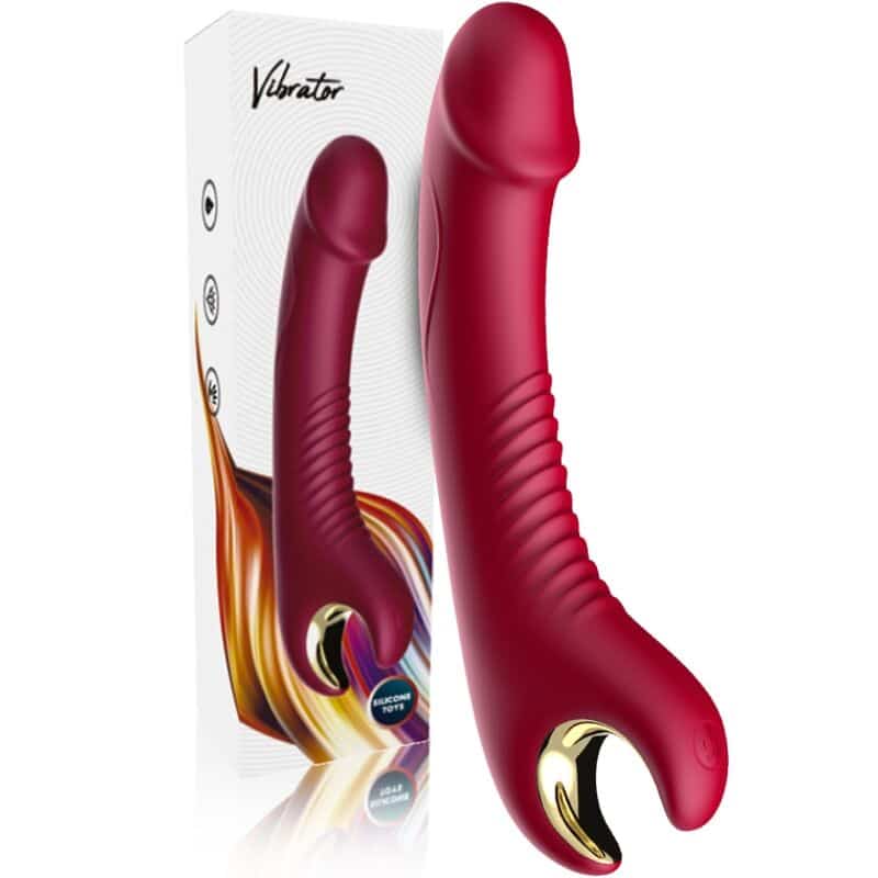 Armony - Prince Dildo Vibrador E Rotator Vermelho - Image 5