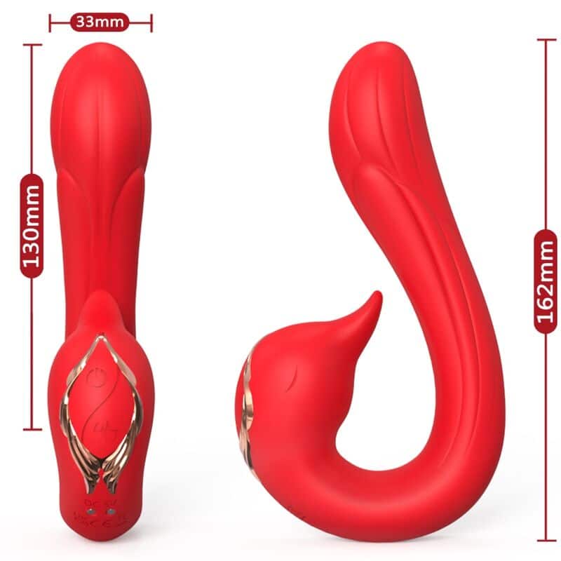 Armony - Vibrador Delfin Multiposição E Efeito De Calor Vermelho - Image 2